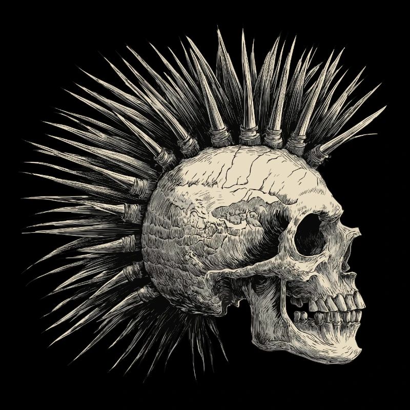 Horror Punk Zombie Mohawk