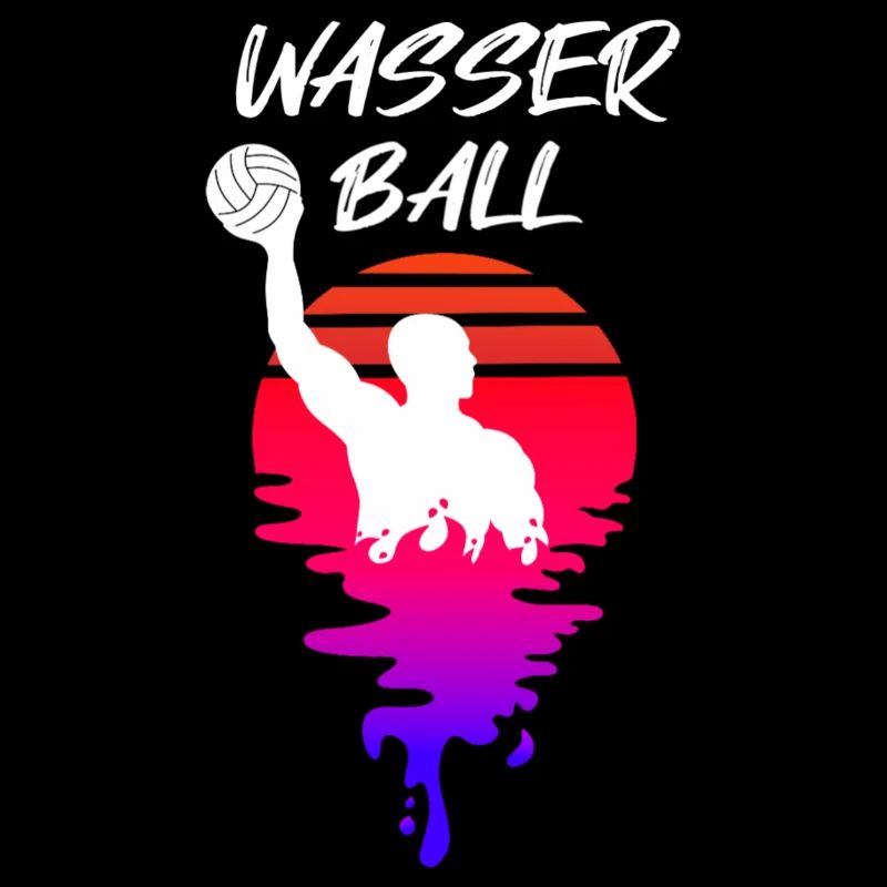 Wasserball Spieler Sunset