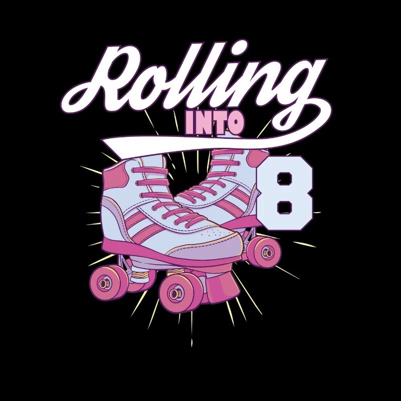 Rolling Into 8 Roller Skating Birthday Party