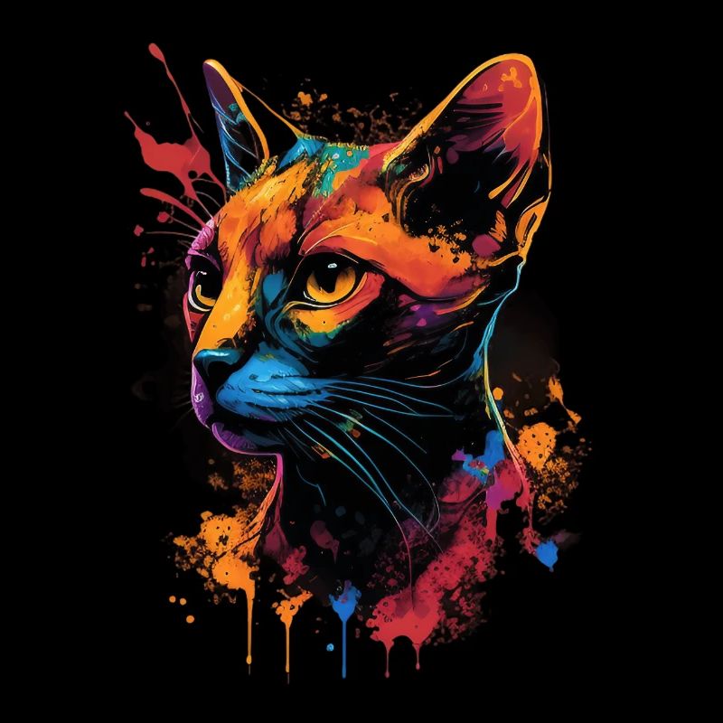 Chat d’Abyssinie Gaze Colorée