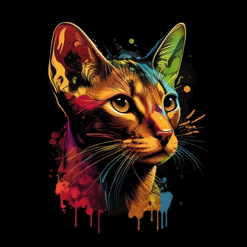 Chat d’Abyssinie Gaze Colorée