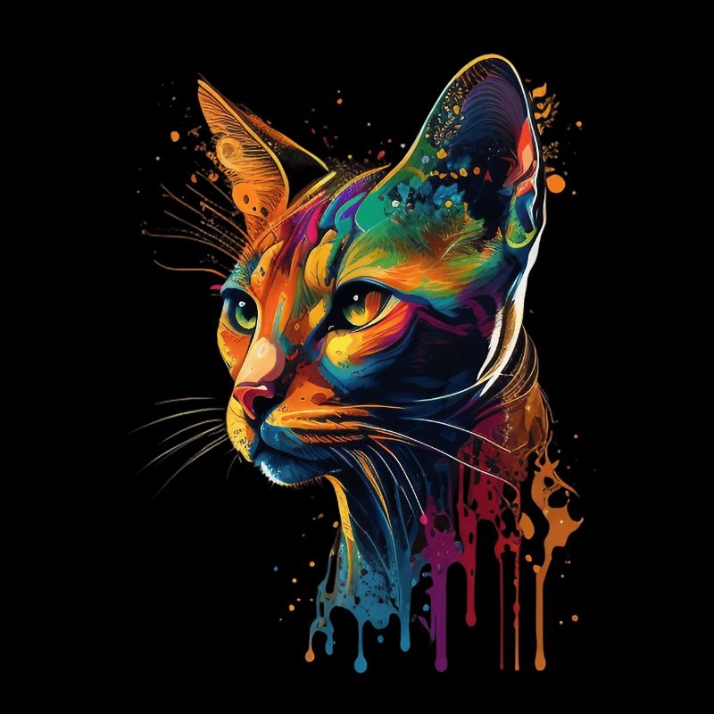 Chat d’Abyssinie Gaze Colorée