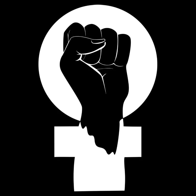 Symbole féministe blanc