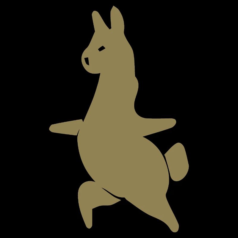 Llama Alpaca Workout Yoga Silhouette Minimalist