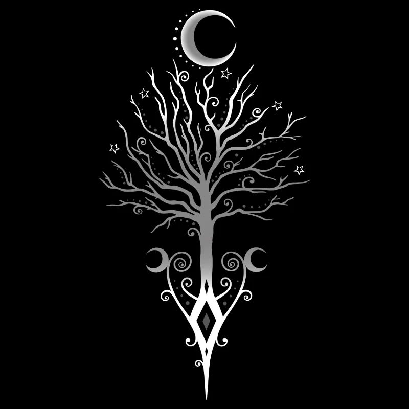 Arbre de lune occulte automne sombre