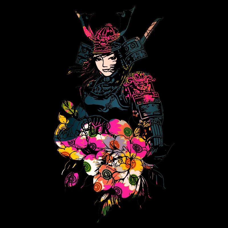 Japanese Geisha Chrysanthemum Samurai Warrior 109