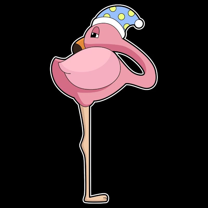 Bonnet de nuit Flamingo Sleeping