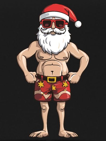 Beach Santa Claus