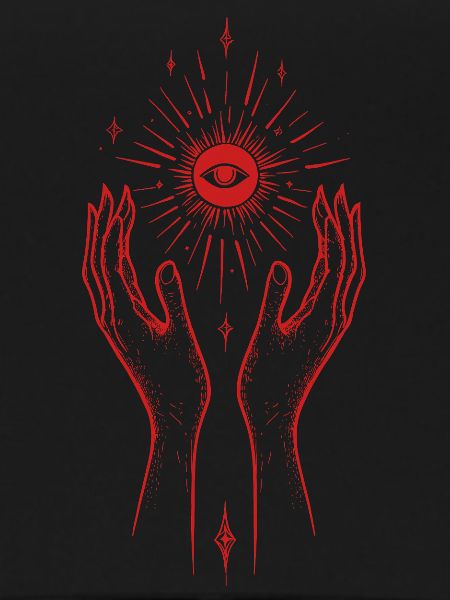 Hands reaching eye