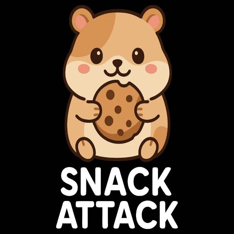 Cuddly hamster with cookie motif