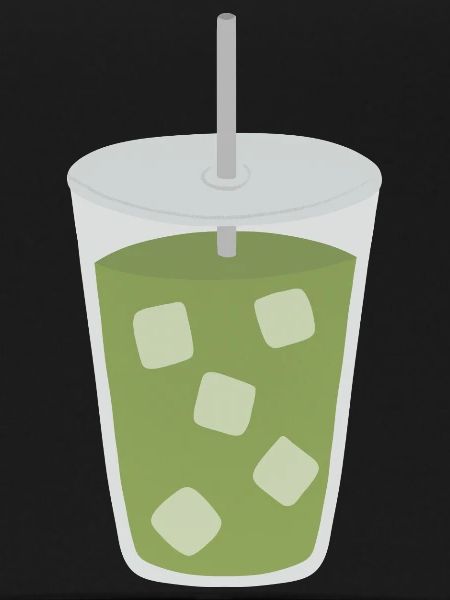 Iced Matcha Latte Beverage