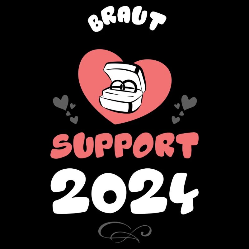 Braut Support 2024 Hochzeit Herz