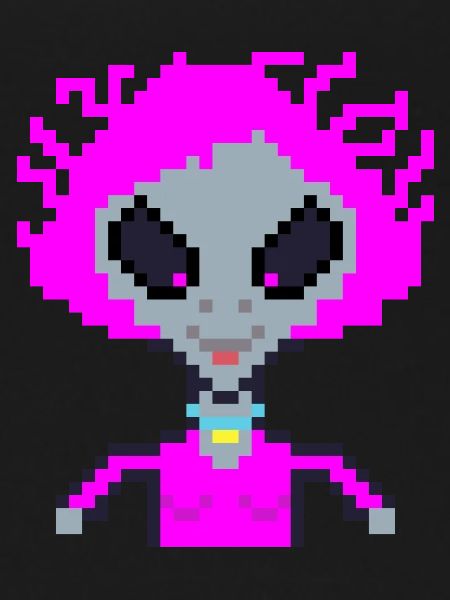 Pixel Alien "Violet Crazy"