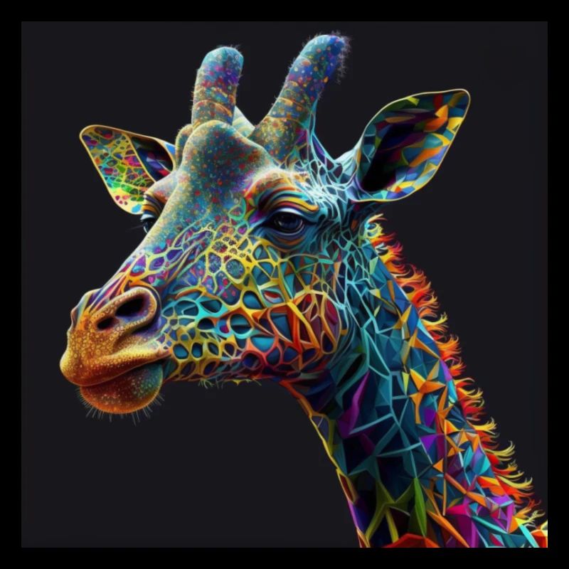 Colored giraffe, unique design