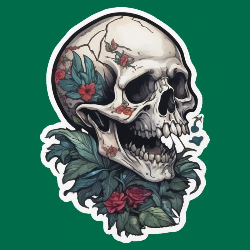 Conception de crâne d’impression de tatouage