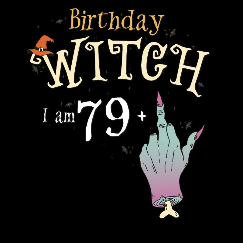 Witch Funny Halloween HallowQueen 80th Birthday