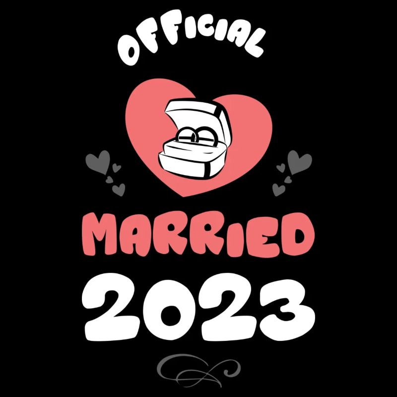 Hochzeit Married 2023 Herz
