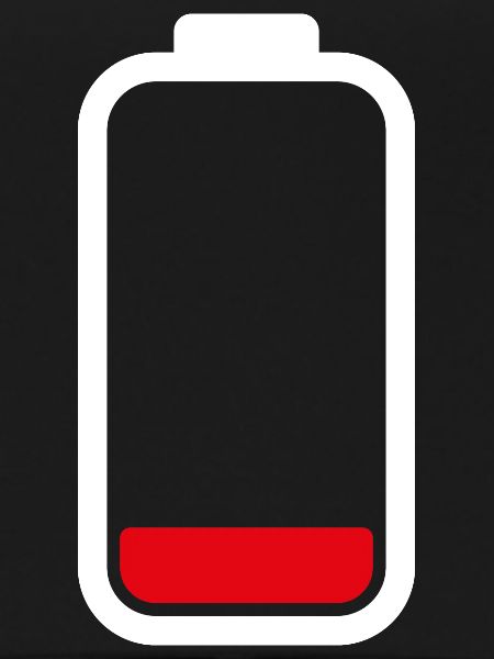 LOW BATTERY - White