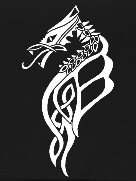 Great White Celtic Dragon