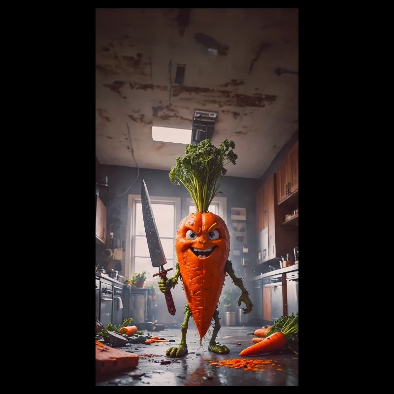 vegetables downfall Apocalypse Monster carrot