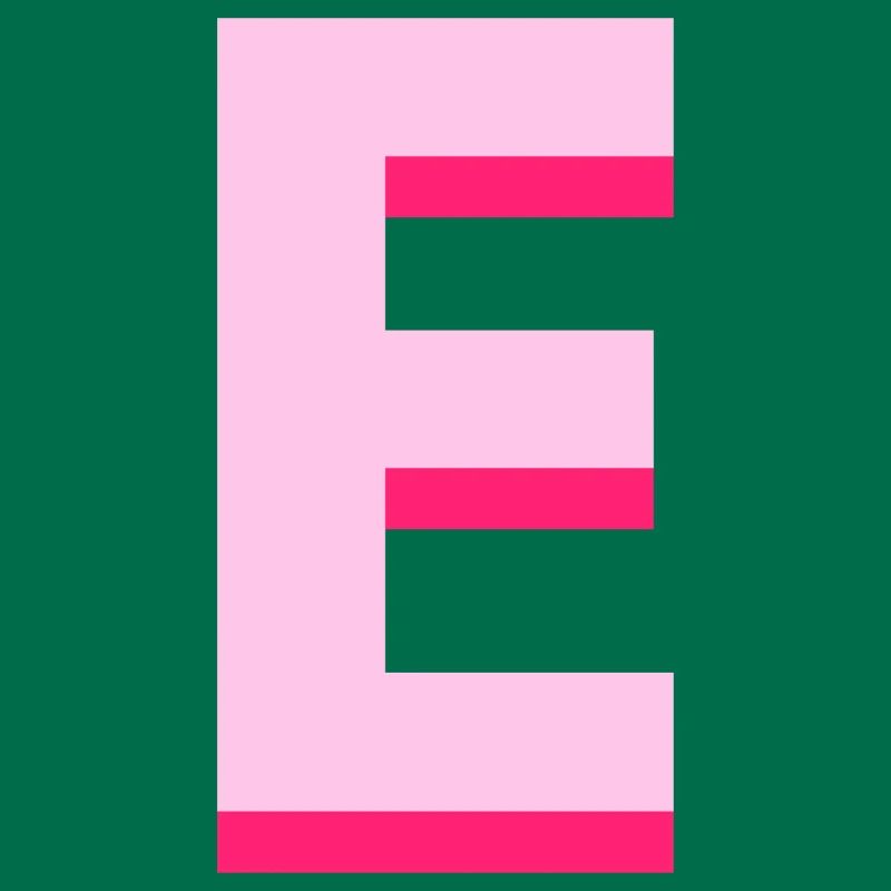 Lettre e rose pop et moderne