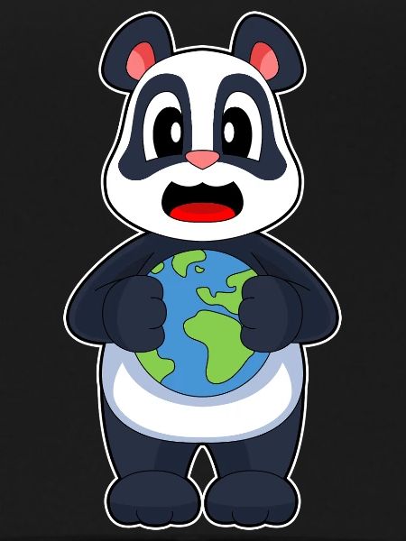 Panda Earth Globe