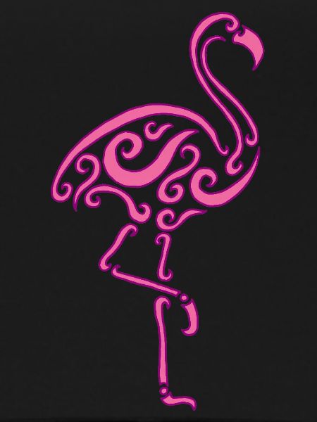 A pink bird