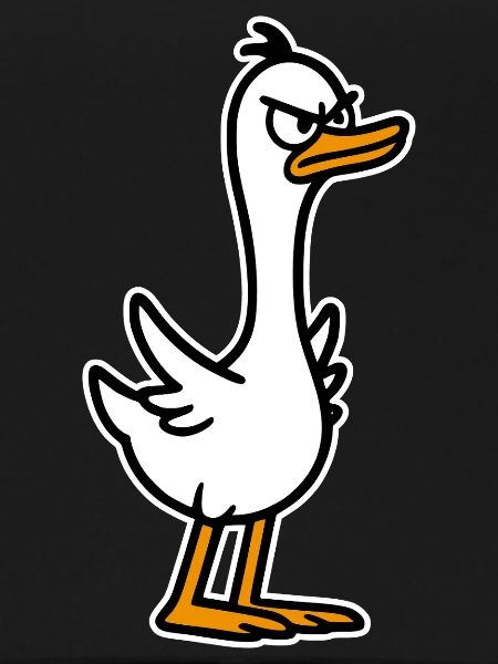 Angry goose