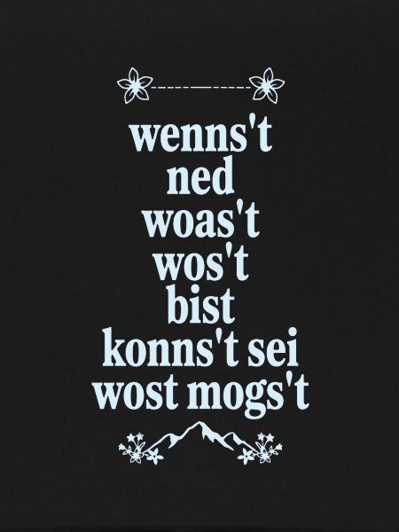 Bayerischer Dialekt Spruchkunst