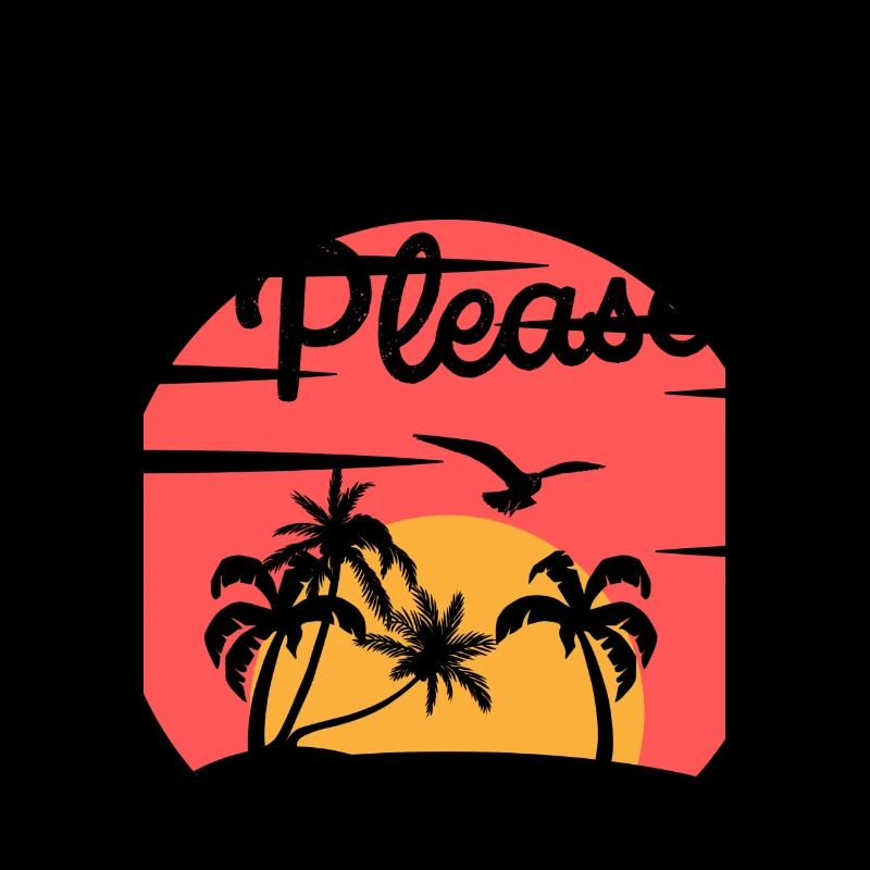 Beach Please - Chemise Palm Sunset