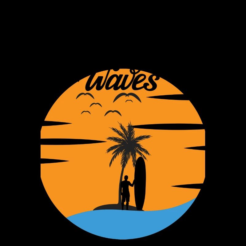 Planche de surf avec Sunset Red - Make Waves