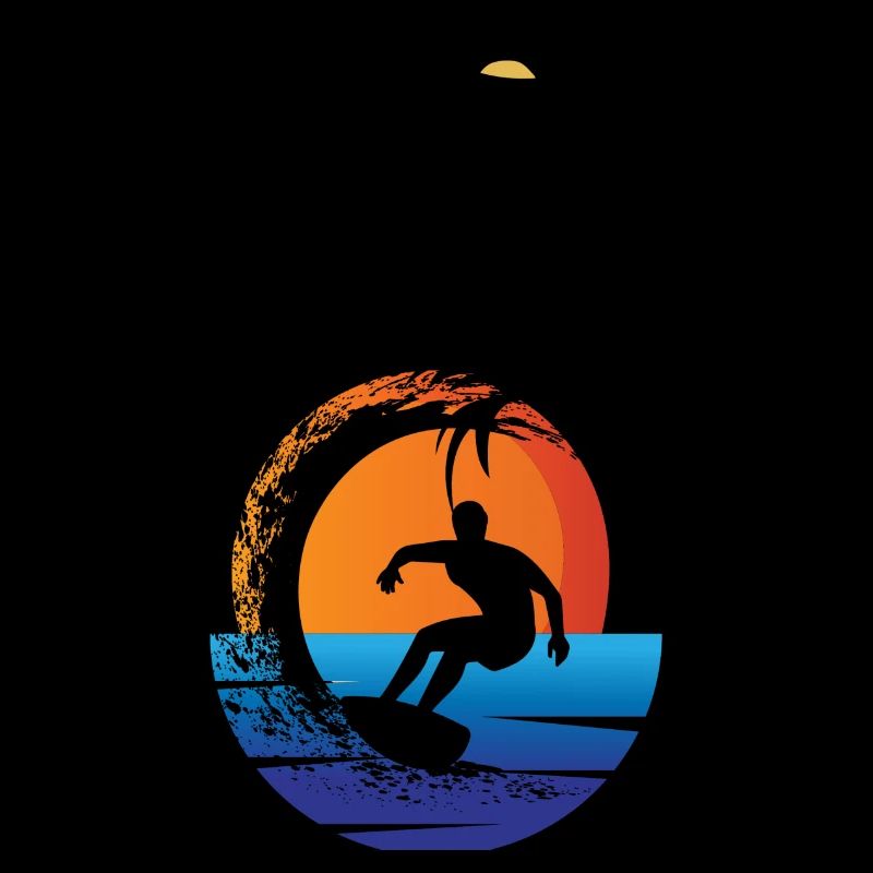 Planche de surf avec Sunset Red - Palmiers