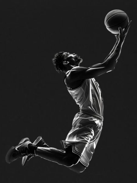 Silhouette d’un basketteur