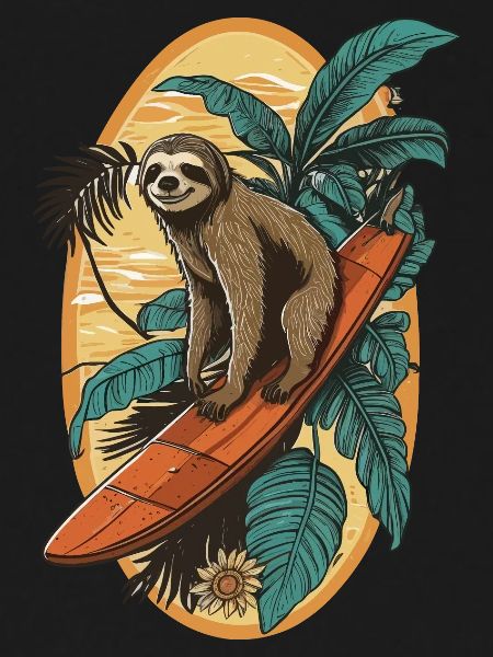Surfing Sloth