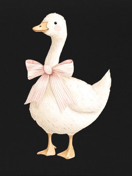 Duck with pink bow