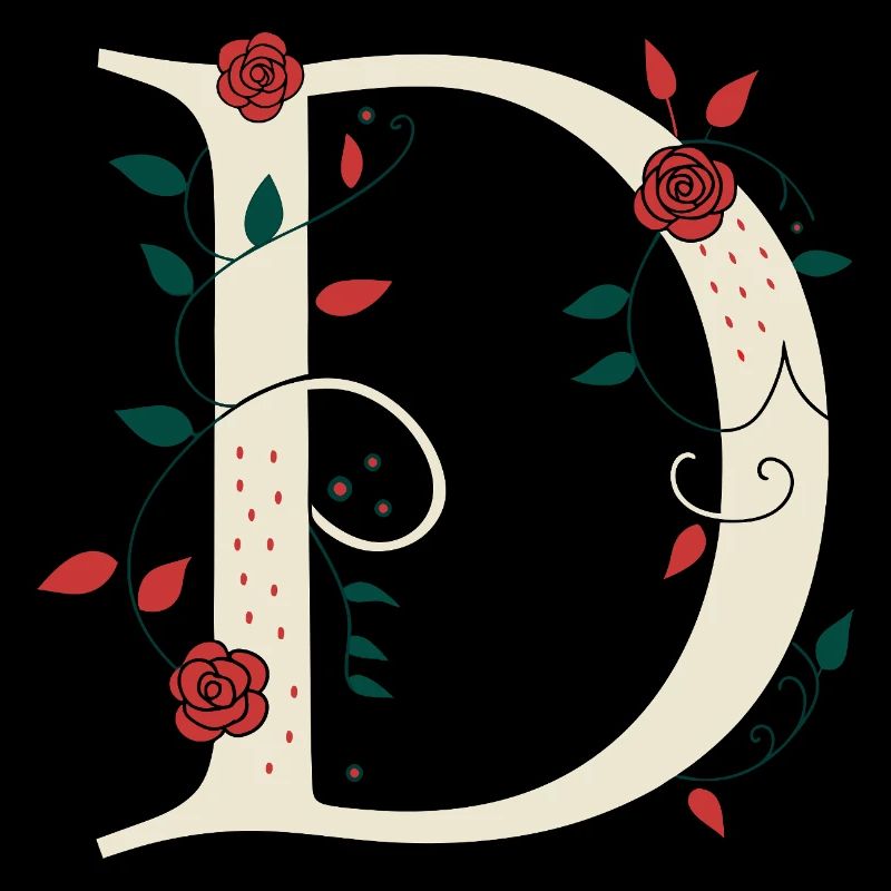Lettre D Monogramme Rétro