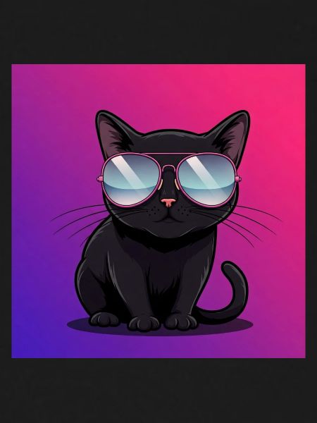 Cool cat with sunglasses