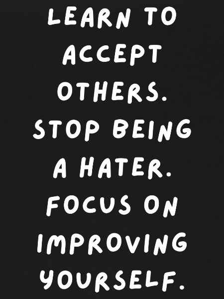 Learning acceptance, self-improvement