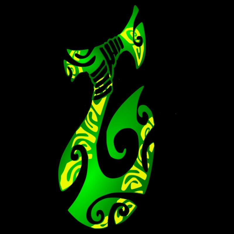 MATAU - Vert (hameçon polynésien)