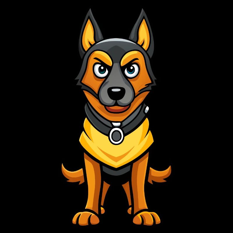 Intense Belgian Malinois Stare - Graphic Art