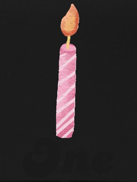 1st Anniversary Candle