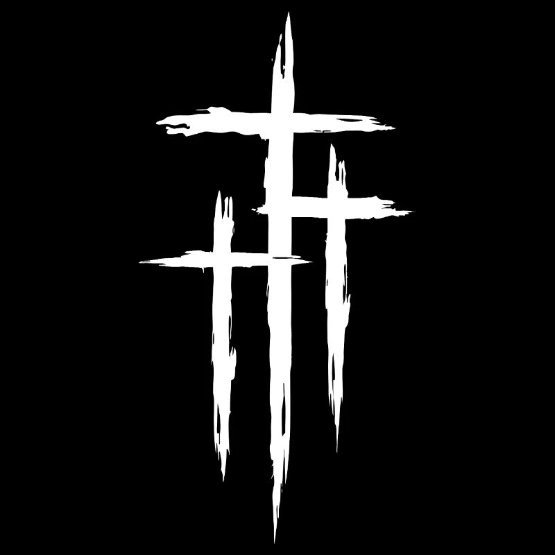 Three Crosses Bold Christian Symbol