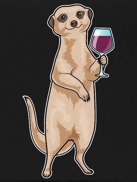 Erdmännchen Rotwein