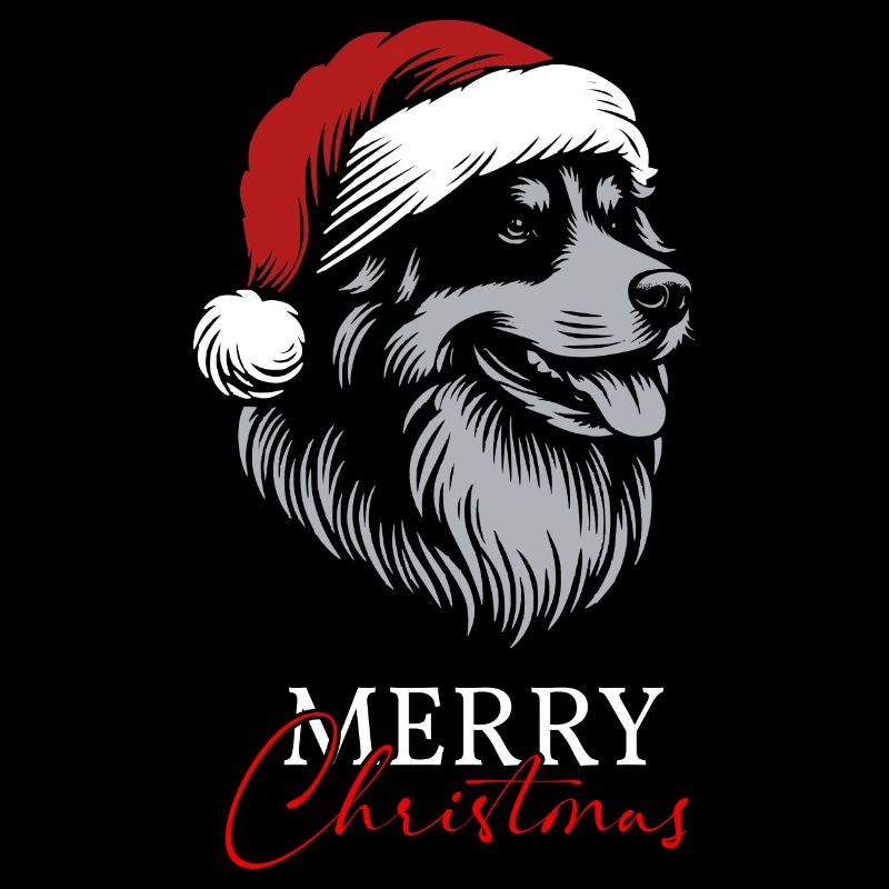 Australian Shepherd Merry Christmas, Hundekopf