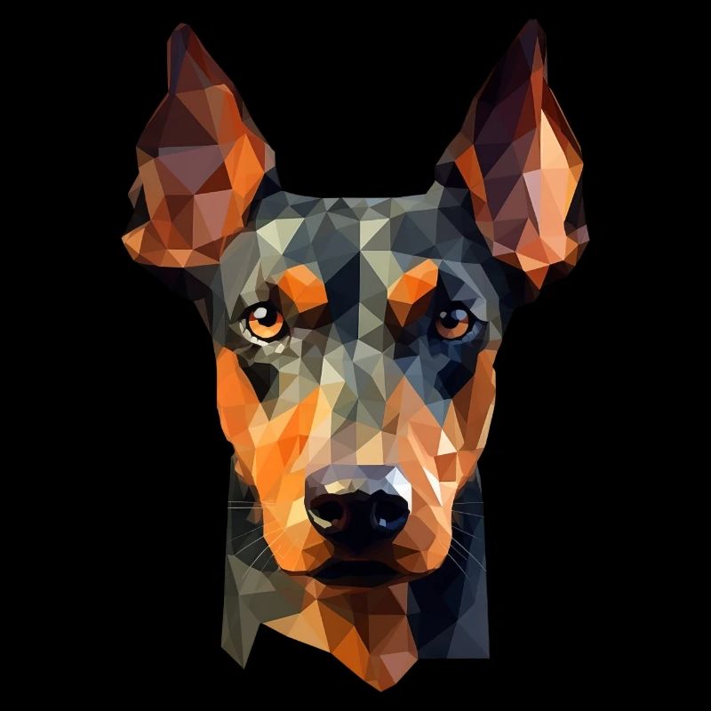 Doberman - Polygon Dog Design
