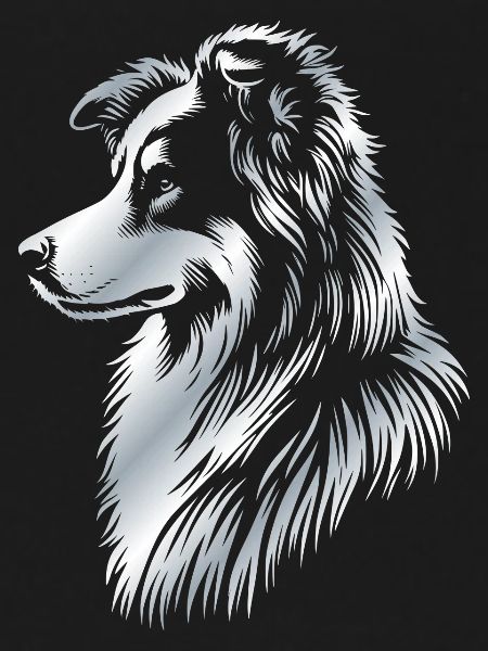 Herding dog silver