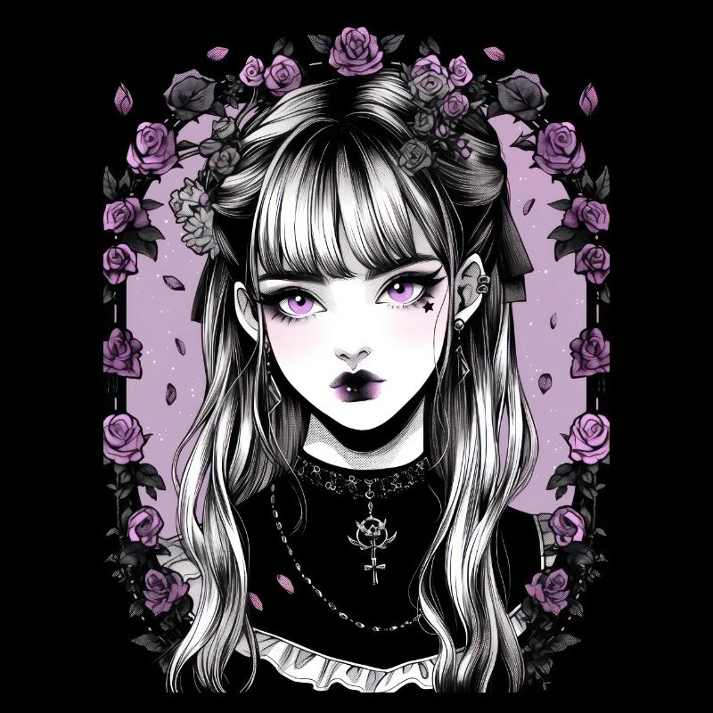 Fille d’anime gothique