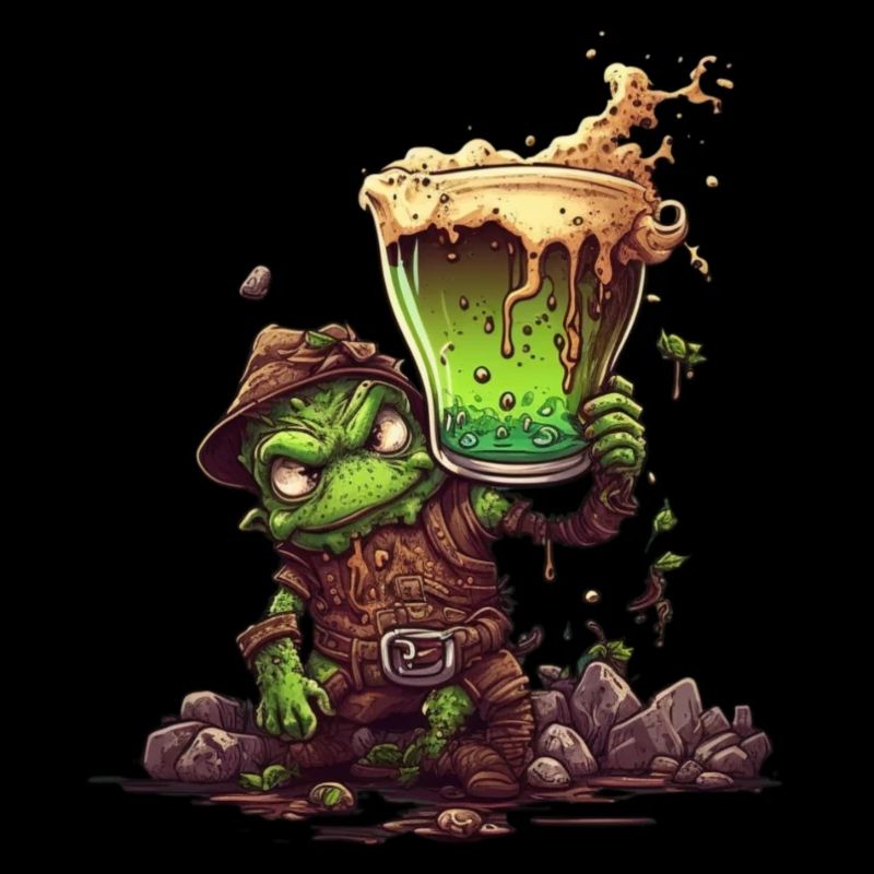 Drôle de monstre de bière effrayant