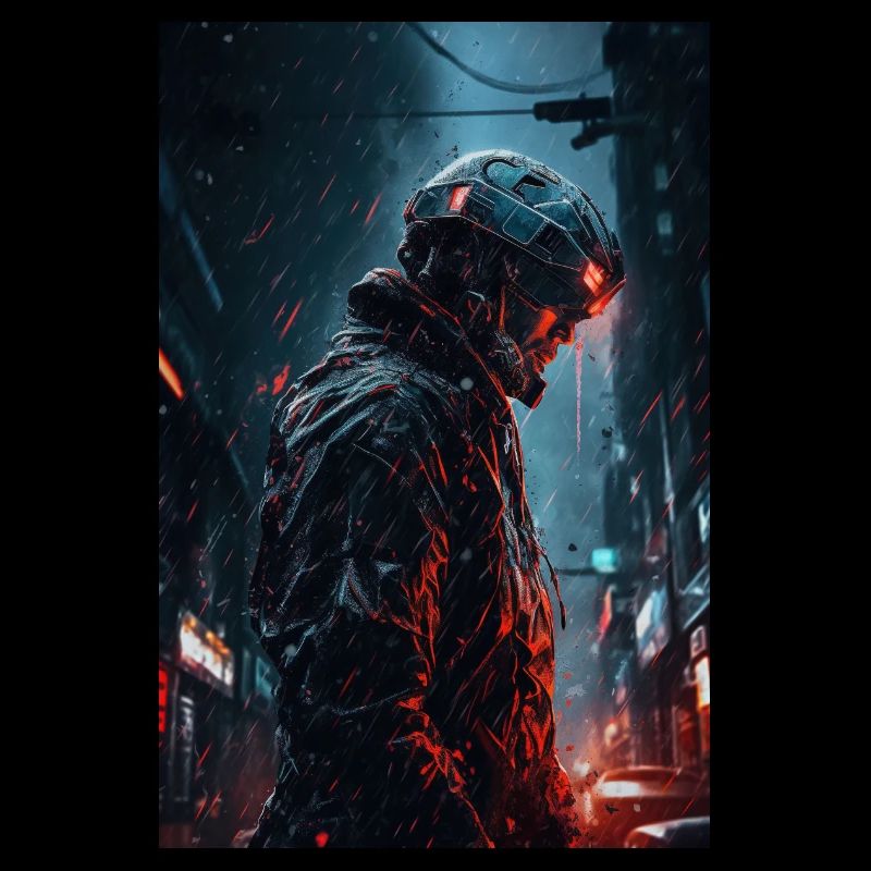 Neon Cyber Future Warrior #4