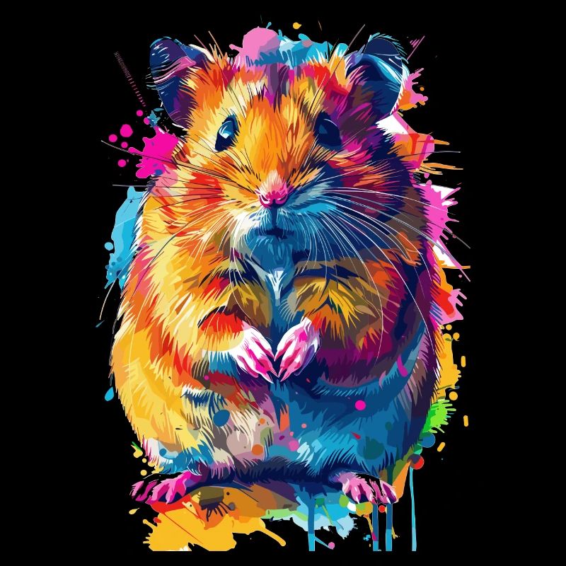 Niedlicher Hamster Regenbogenfarben